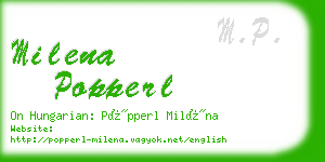 milena popperl business card